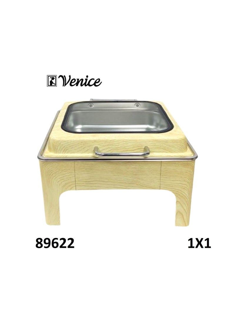 Chafing Dish,  Stainless Steel Chafing Dish Buffet Set with Lids,Full Size Buffet Servers and Warmers with Glass Lid